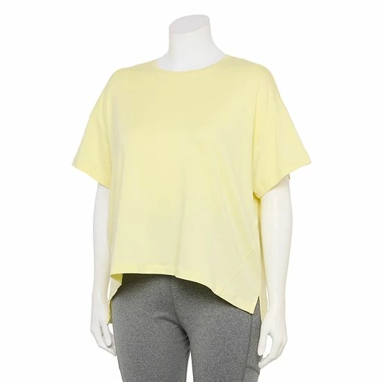 Plus Size FLX Core Drop-Shoulder Tee Leisure Beige - Image 3