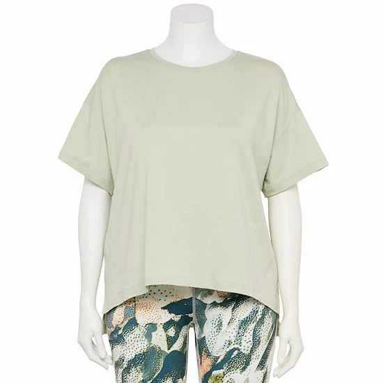 Plus Size FLX Core Drop-Shoulder Tee Leisure Beige - Image 5