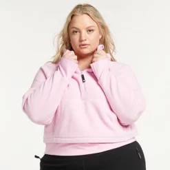 Plus Size FLX Ascent Half-Zip Fleece Hoodie