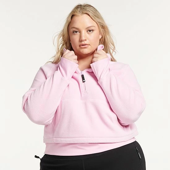 Plus Size FLX Ascent Half-Zip Fleece Hoodie