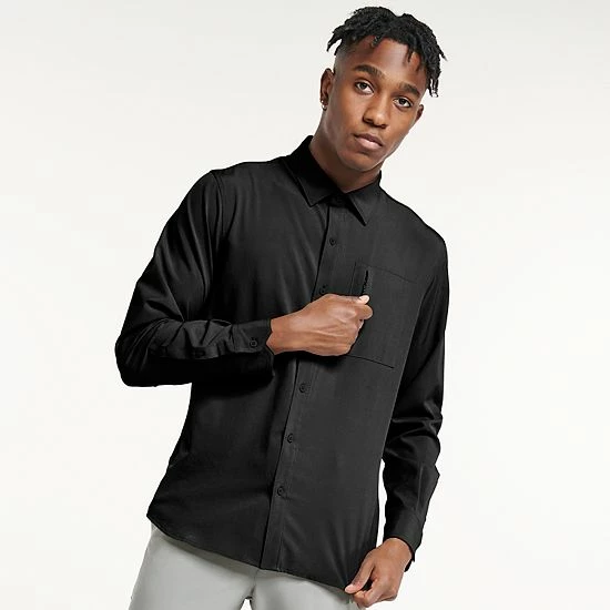 Men's FLX Dynamic Stretch Button-Down Shirt Napia Plum - Image 6