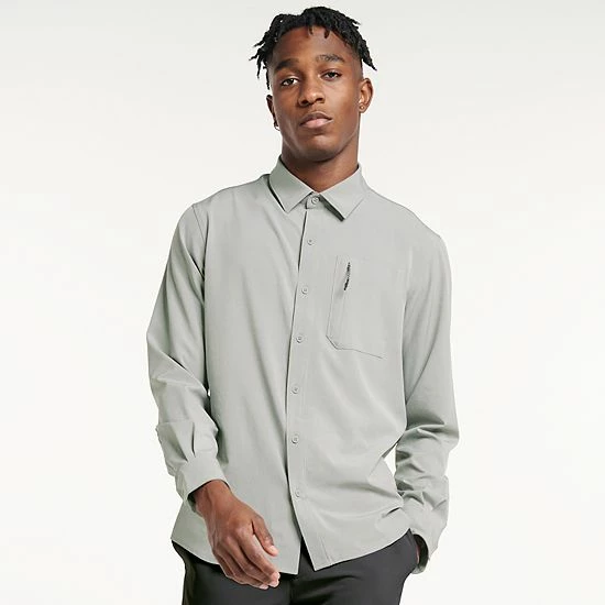 Men's FLX Dynamic Stretch Button-Down Shirt Napia Plum - Image 7