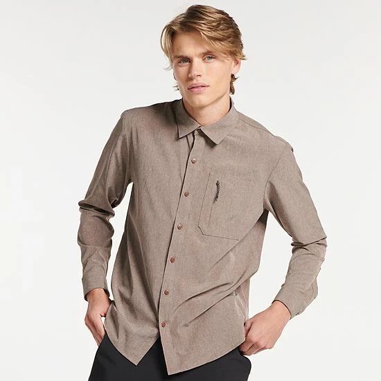 Men's FLX Dynamic Stretch Button-Down Shirt Napia Plum - Image 8