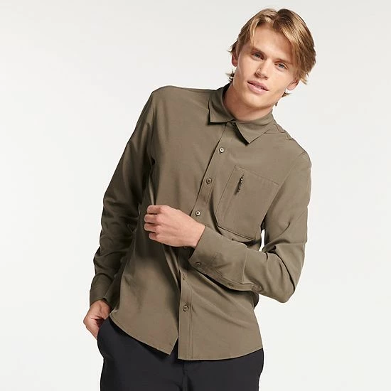 Men's FLX Dynamic Stretch Button-Down Shirt Napia Plum - Image 9