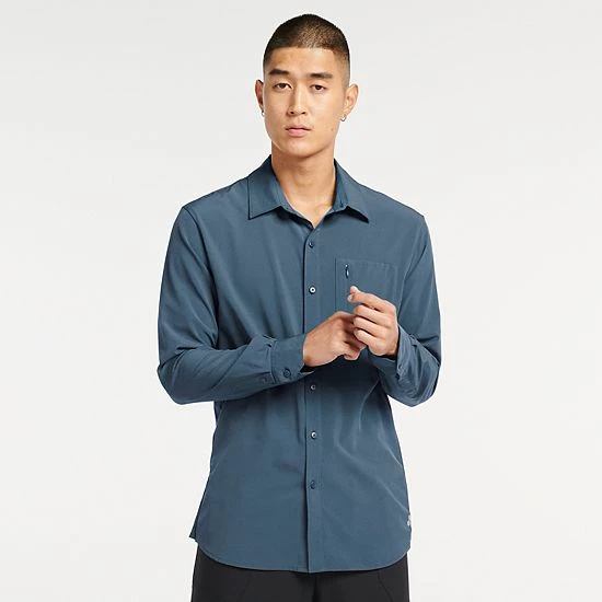 Men's FLX Dynamic Stretch Button-Down Shirt Napia Plum - Image 10