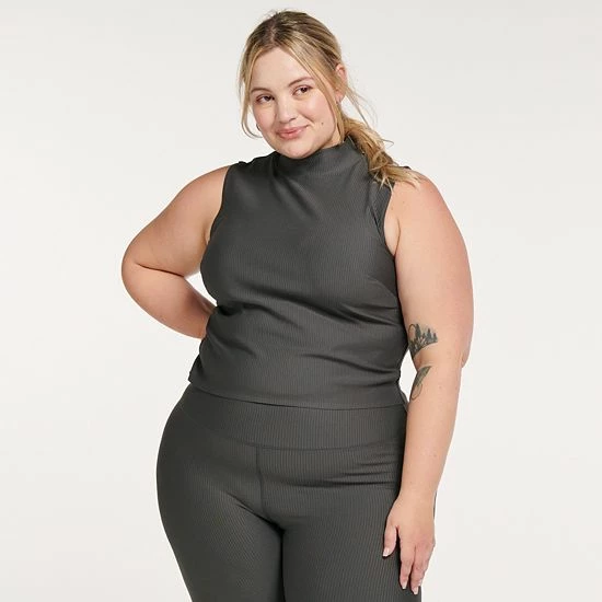 Plus Size FLX Ribbed Mockneck Tank Top River District - Image 3