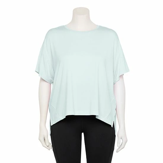 Plus Size FLX Core Drop-Shoulder Tee Frost Bite - Image 4