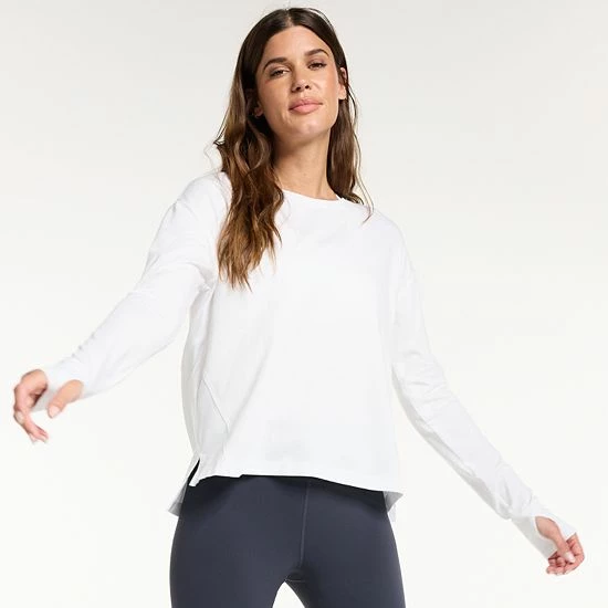 Women's FLX Core Drop-Shoulder Tee Modern White - Image 7