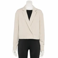 Women's FLX Double-Breasted Crop Blazer Sand Trap