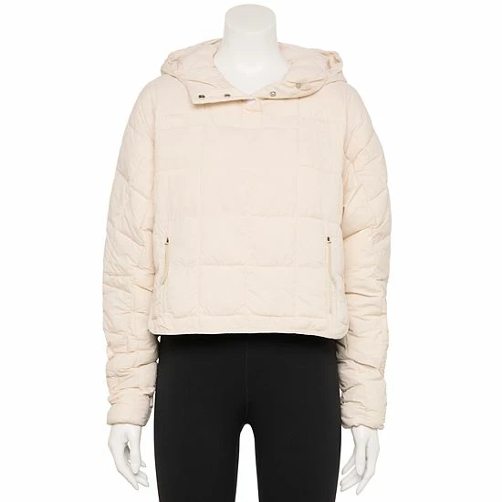 Women's FLX Quilted Packable Pullover Jacket Bisque Tan - Image 4