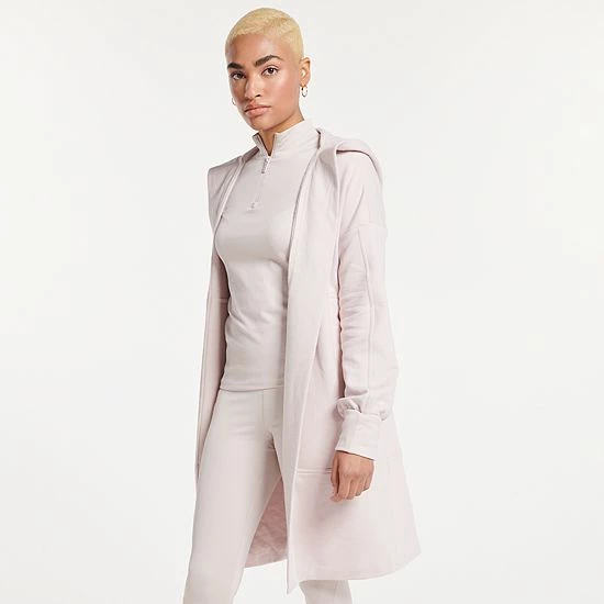 Women's FLX Open-Front Seamed Sweatshirt Cardigan Armour Gray - Image 4