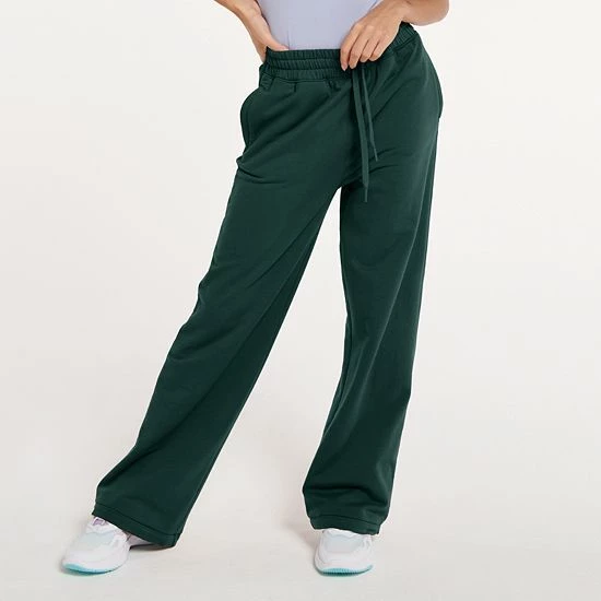 Women's FLX Embrace High-Waisted Wide-Leg Sweatpants Plum Pie - Image 4