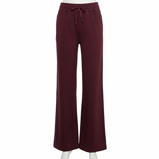 Women's FLX Embrace High-Waisted Wide-Leg Sweatpants Plum Pie - Image 6