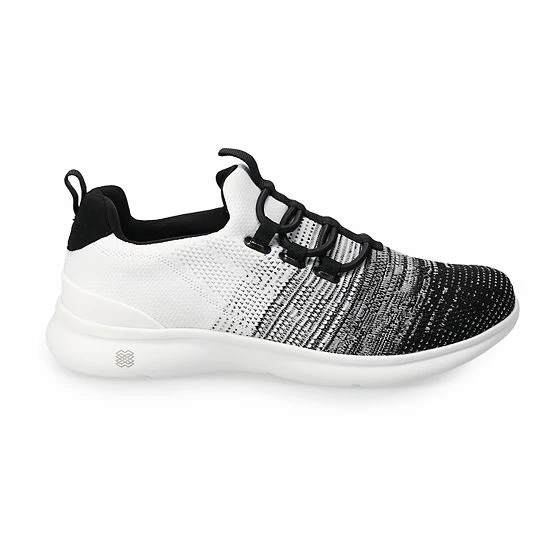 FLX Awaken Bungee-Lace Men's Slip-On Shoes Black White - Image 2