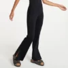 Women's FLX ​Elevate ​High-Waisted Slit Flare-Leg Pants Black