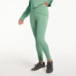 Women's FLX High-Waisted Bungee-Waistband Leggings Mineral Black