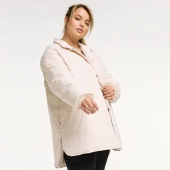Plus Size FLX Insulated-Panel Lightweight Jacket Bisque Tan