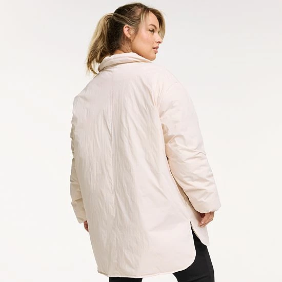 Plus Size FLX Insulated-Panel Lightweight Jacket Bisque Tan - Image 2