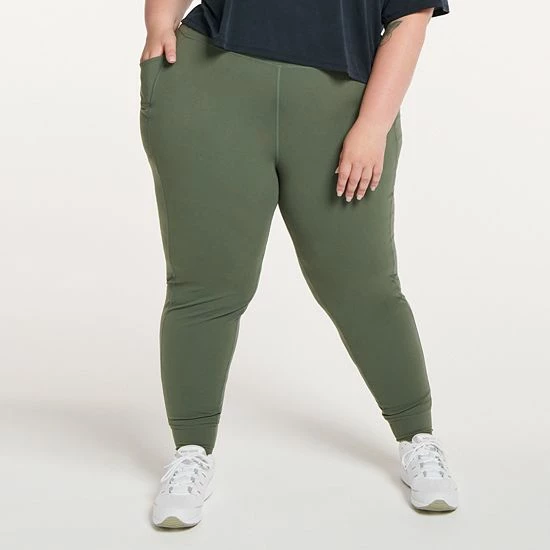Plus Size FLX Affirmation High-Waisted Jogger Pants With Side Pockets Mineral Black - Image 4