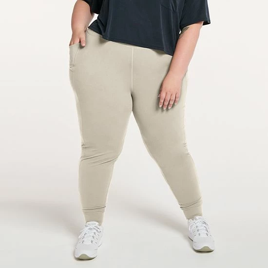 Plus Size FLX Affirmation High-Waisted Jogger Pants With Side Pockets Mineral Black - Image 6