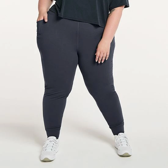 Plus Size FLX Affirmation High-Waisted Jogger Pants With Side Pockets Mineral Black - Image 7