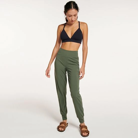 Women's FLX Affirmation High-Waisted Jogger Pants With Side Pockets Sand Trap - Image 2
