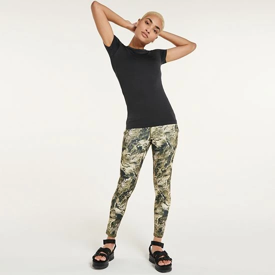 Women's FLX Balance Ribbed Crewneck Tee Blush Berry - Image 4