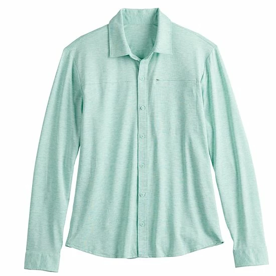 Men's FLX Dynamic Comfort Button-Down Shirt Navy Water - Image 3