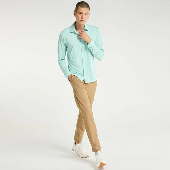 Men's FLX Dynamic Comfort Button-Down Shirt Navy Water - Image 4