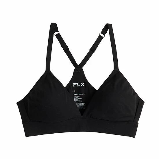 FLX Affirmation Low-Impact Plunge Sports Bra Mineral Black - Image 4