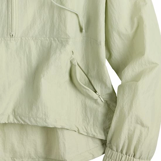 Women's FLX Half-Zip Woven Crop Jacket Mint Crackle - Image 3