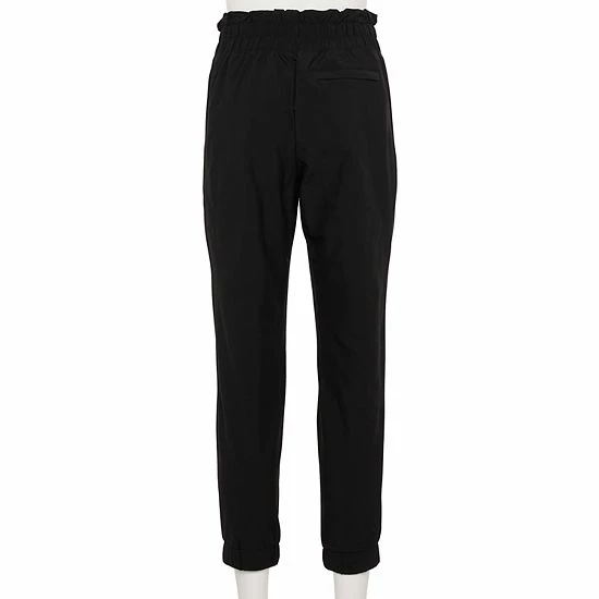 Women's FLX High-Waisted Paperbag-Waist Woven Joggers Mint Crackle - Image 2