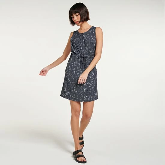 Women's FLX Woven Tank Dress With Built-In Shorts Grazing Lavender - Image 4