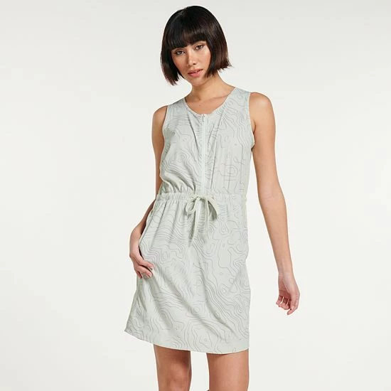 Women's FLX Woven Tank Dress With Built-In Shorts Grazing Lavender - Image 11