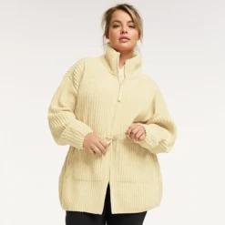 Plus Size FLX Commuter Sweater Jacket Plum Sherry