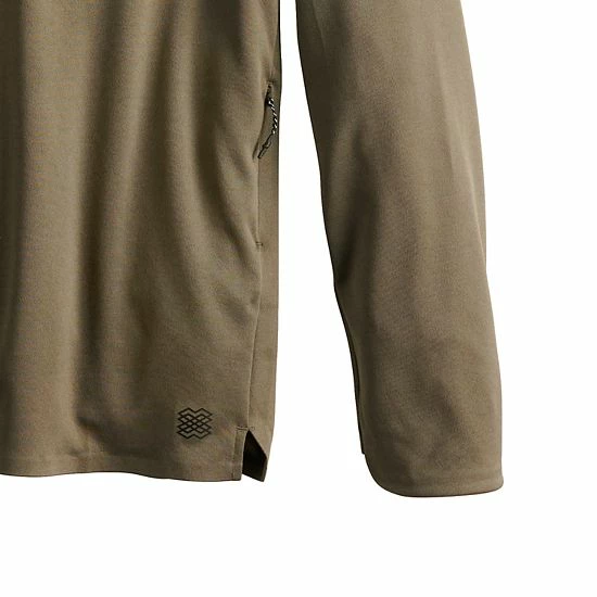 Men's FLX Commuter Stretch Quarter Zip Bravado Brown - Image 4