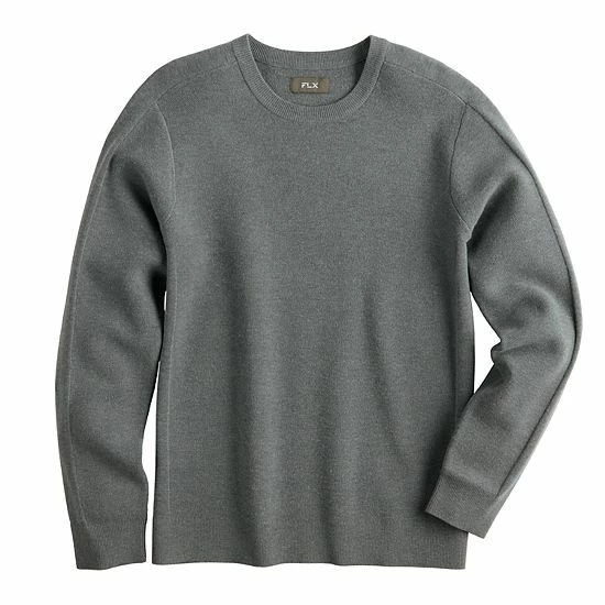Men's FLX Crew Sweater Khaki Green - Image 3