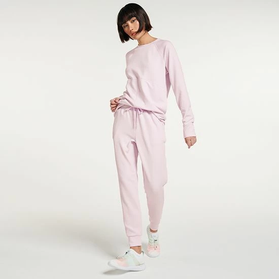 Women's FLX Banded-Bottom High-Waisted Waffle Joggers Sand Trap - Image 3