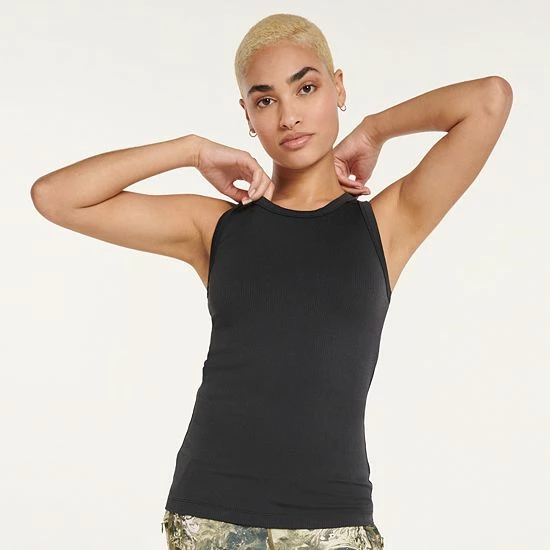 Women's FLX Balance Ribbed Fitted Tank Chic Burgundy