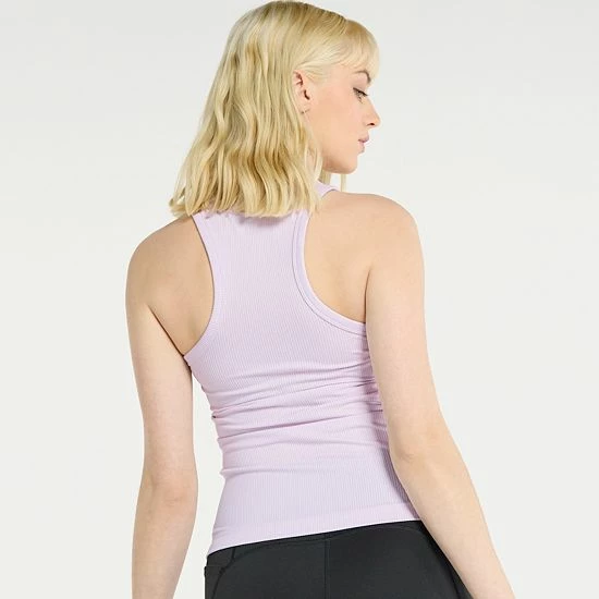 Women's FLX Balance Ribbed Fitted Tank Chic Burgundy - Image 2