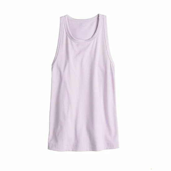 Women's FLX Balance Ribbed Fitted Tank Chic Burgundy - Image 3