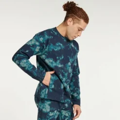 Men's FLX Leisure Crew Sweatshirt Navy Dye